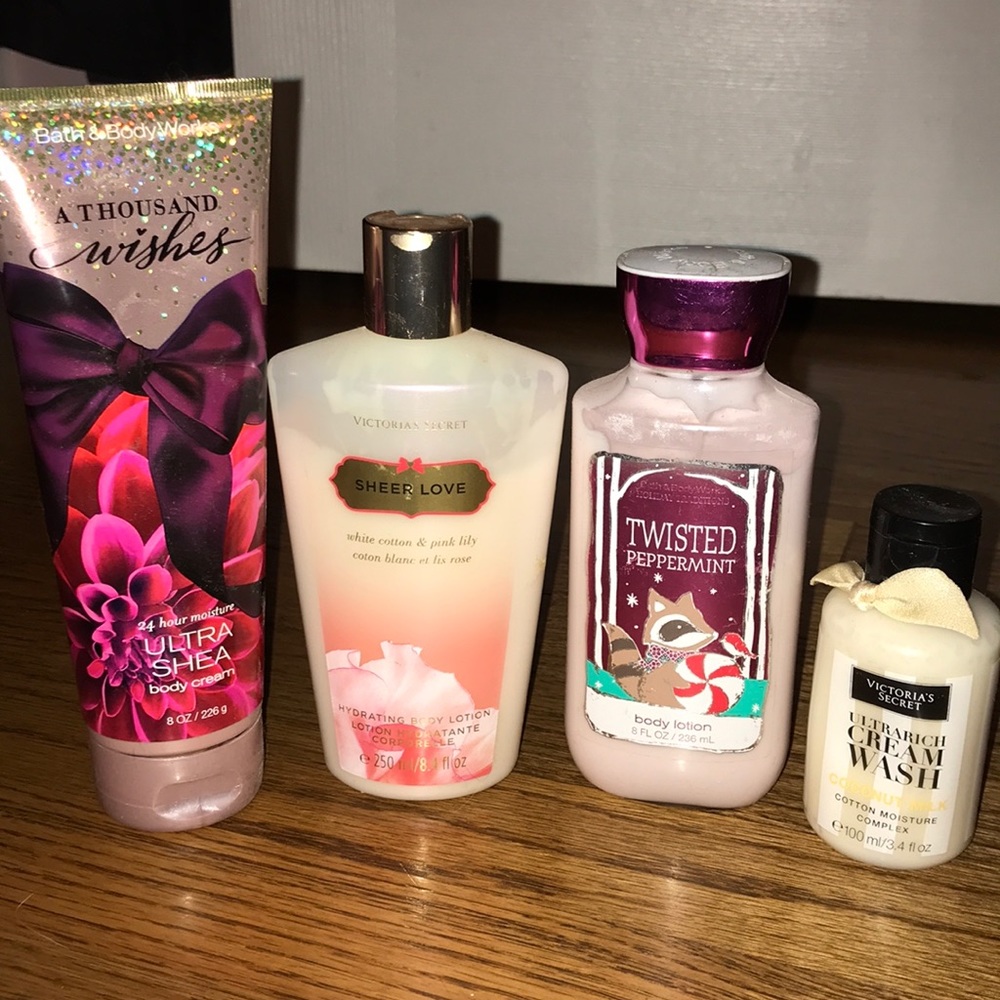 Victoria Secret and Bath&Body Works lotions